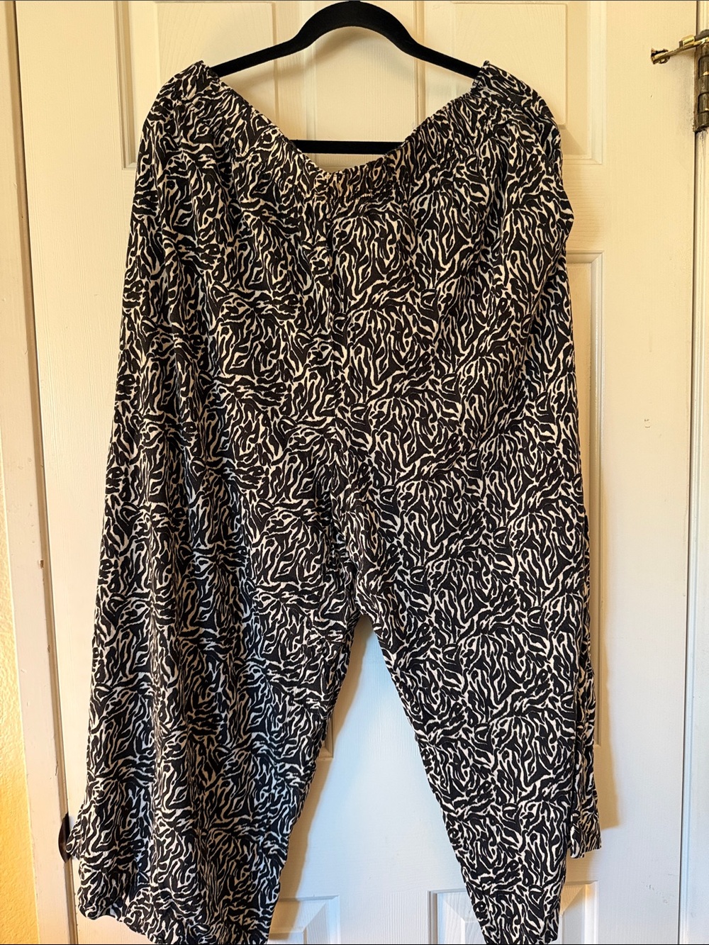 H&M Brown and Cream Printed Women's Pants XL